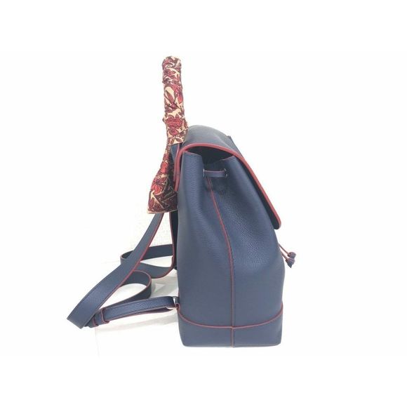 Louis Vuitton Lock Me Backpack Rucksack Leather Marine Rouge Bandeau BB - Picture 5 of 10